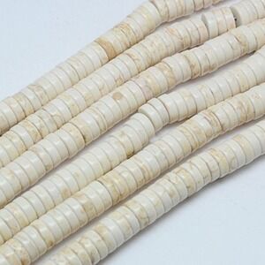 6x3MM Magnesite Heishi Beads-ONE Gemstone Bead Strand-Jewelry‎ Making Crafts NWT